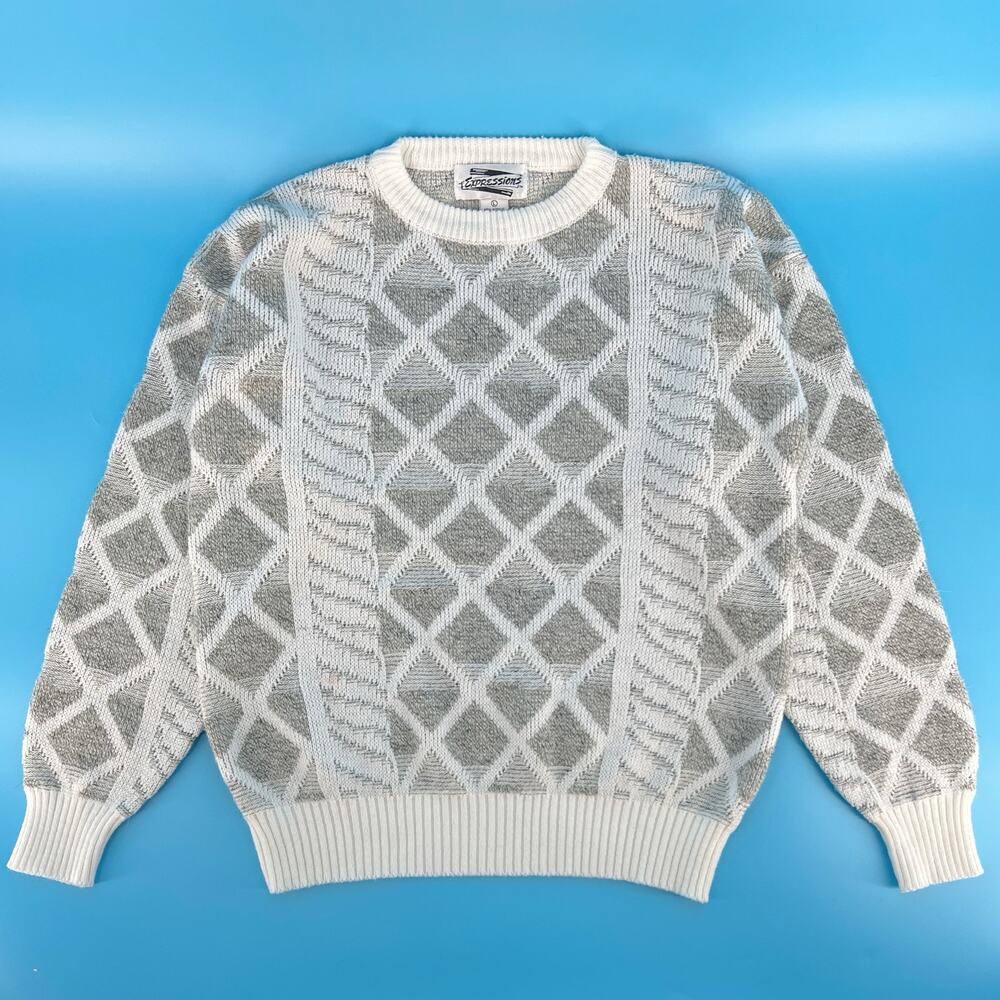 90s Expressions neutral tone sweater 1990s vintage